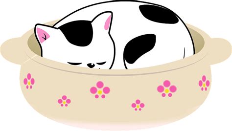 Cat Sleeping In Its Bed Clipart Free Download Transparent Png Creazilla