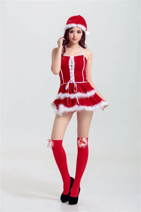 Santa Claus Costume Women Halloween Fancy Party Dress Carnival Sexy Cosplay Stage Outfits In
