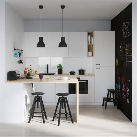 You can put black and white tiles in the hall where you can put accent on the floor. 40 Beautiful Black & White Kitchen Designs