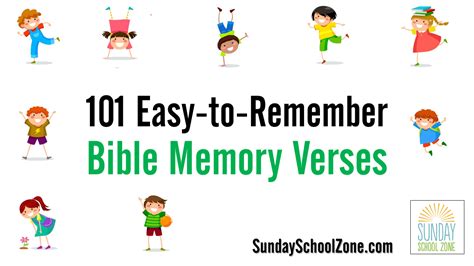 101 Easy Bible Memory Verses For Children Childrens Bible