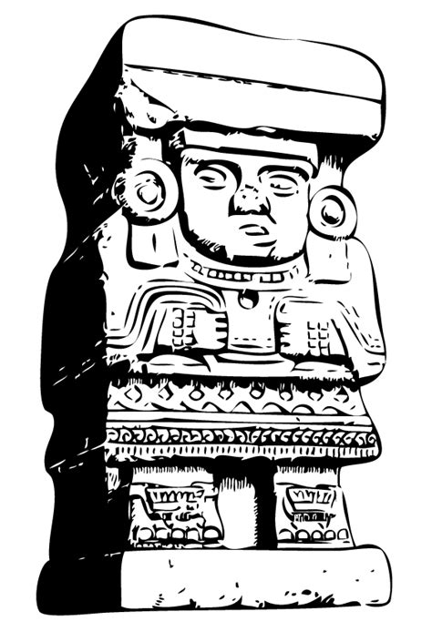 Dibujo De Chalchiuhtlicue Diosa Azteca Del Agua Para Colorear Dibujos
