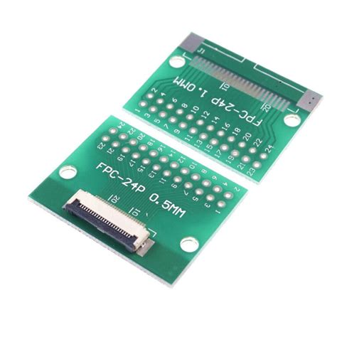 Ffc Fpc 24 Pin Adapter Board 05mm To 254mm Soldered Connector