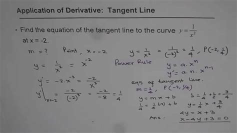 Example Derivative And Tangent Line Equation Youtube C20