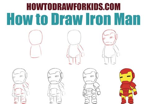 How To Draw Iron Man Easy Drawing Tutorial For Kids
