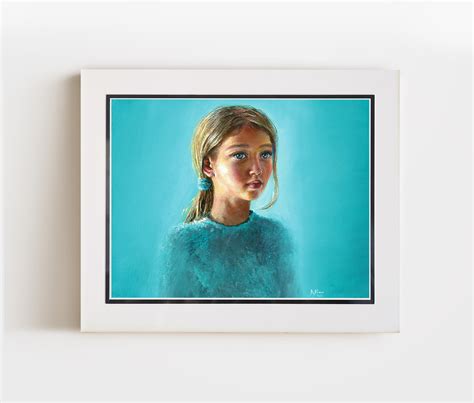 Turquoise Eyes 8×10 Double Matted Paper Official Akiane Gallery