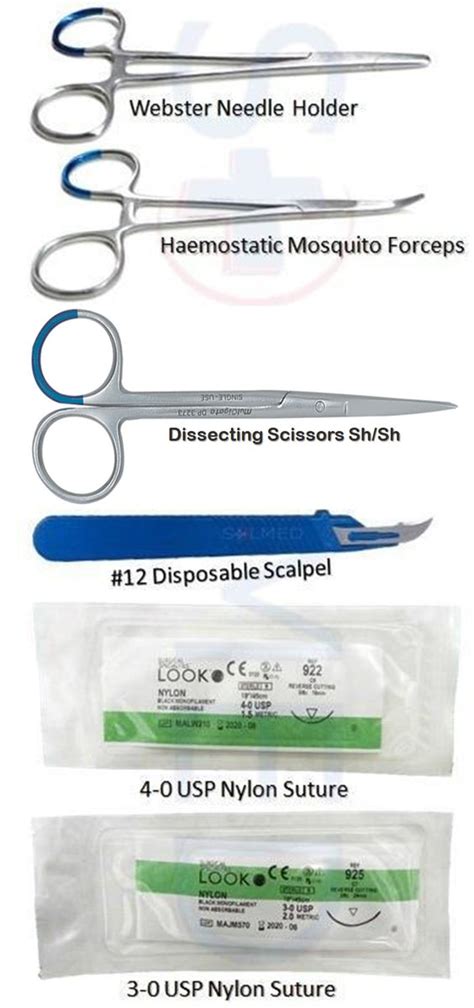 Suture Training Pack Instruments And Sutures For Medical Student Solmed