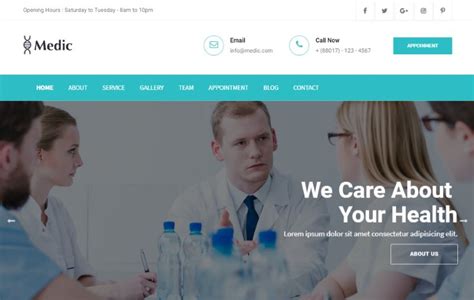 Bootstrap Healthcare Template Free Download Printable Templates