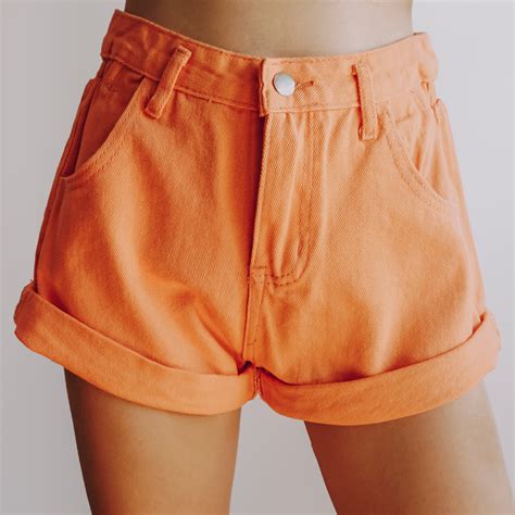 Cuffed High Waist Shorts 2 Colors · Megoosta Fashion · Free Shipping