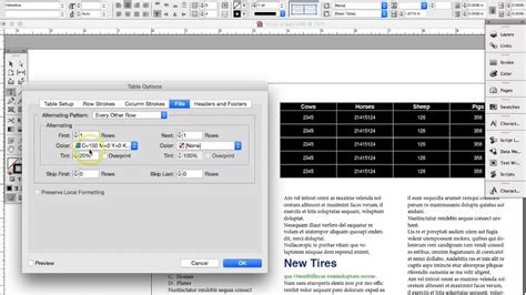 Indesign Table Styles Templates Free