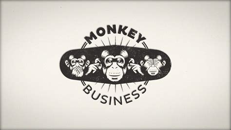 Monkey Business Logo Design Graphic Design Monkey Business Enamel