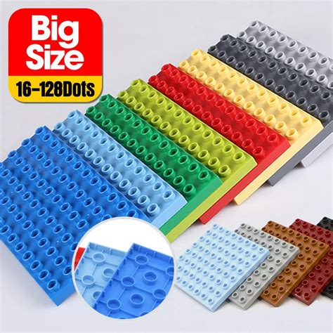 double sided baseplate assemble big particle building block compatible city base plate block
