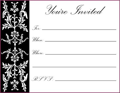 Boy Black And White Printable Birthday Invitations Invitations Resume