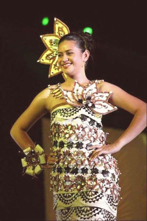 miss tonga 2010 in her island wear island wear island fashion hawaiian party dress