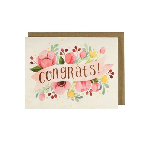 Pink Floral Congrats Card Karte Hochzeit Basteln Hochzeitskarten