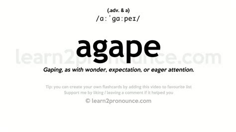 Pronunciation Of Agape Definition Of Agape Youtube