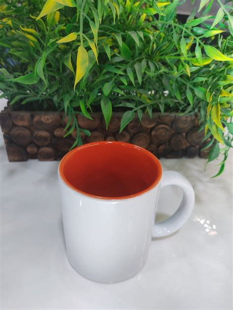 Colour Round Oz Ceramic Two Tone Mug With Print Capacity Ml