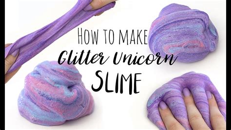 Diy Glitter Unicorn Slime Youtube