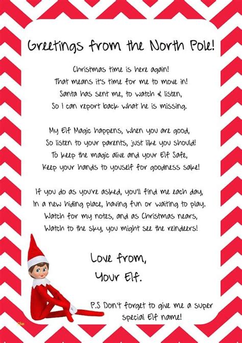 Elf On The Shelf Arrival Letter Template Letternew Co Editable Elf On