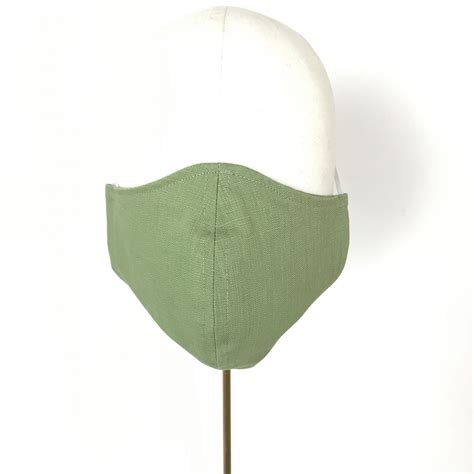 Pre Order Green Cotton Face Mask Mens Size Beverley Edmondson