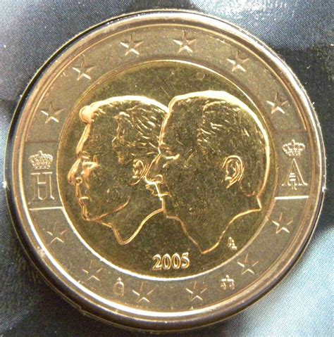 Belgium 2 Euro Coin Economic Union Belgium Luxembourg 2005 Euro