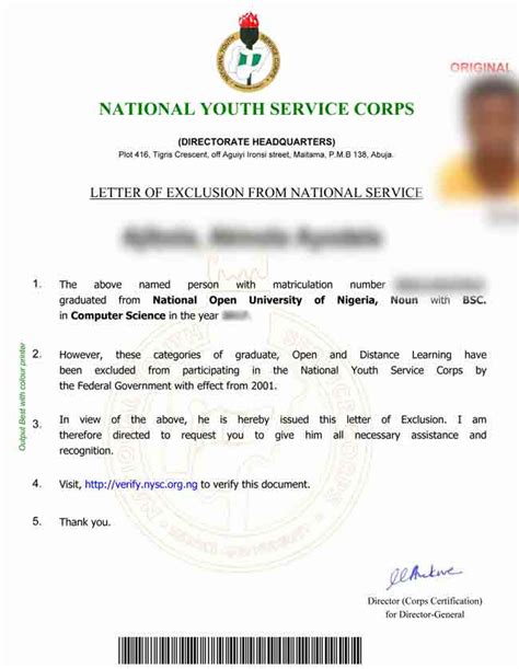 √ Nysc Exemption Letter How To Register For Nysc Exemption