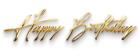 Happy Birthday Gold Text PNGs For Free Download