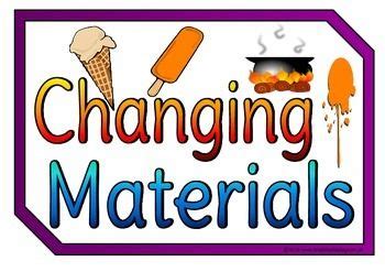 Material is a synonym for matter in substance topic. Changing Materials | School at home | Matter science ...