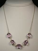 Images of Silver And Pink Necklace