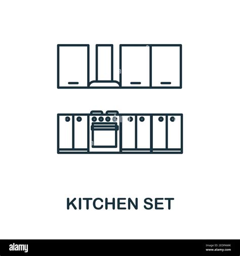Kitchen Set Icon Simple Illustration From Furniture Collection