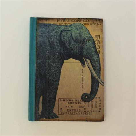 Elephant Print Handmade Paper Notebook Journal Travel By Craftboat