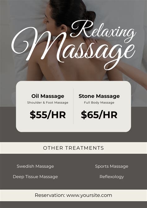 Massage Therapy Offer Online Poster A2 Template Vistacreate