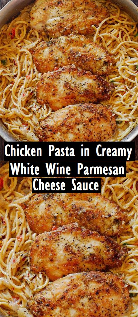 Add 1/2 cup freshly shredded parmesan cheese, 1/4 tsp. Chicken Pasta in Creamy White Wine Parmesan Cheese Sauce # ...