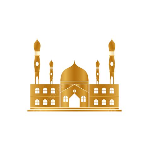 Mosque Door Vector Design Images Golden Color Mosque Design With