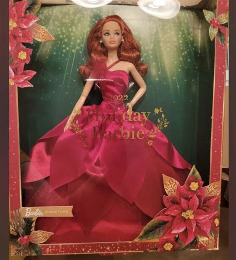 barbie signature 2022 holiday doll walmart exclusive red hair ready to ship 99 00 picclick