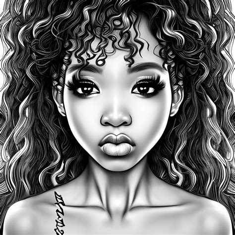 Kawaii Chibi African American Woman With Curls · Creative Fabrica