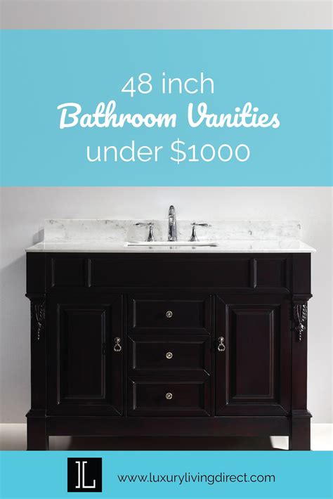 Almost all 48 inch vanities are double sinks, however a single sink option can leave you plenty of countertop space or creates a dramatic oversized look. 48 inch vanities under 1000 | Luxury makeup, Vanity, 48 inch bathroom vanity