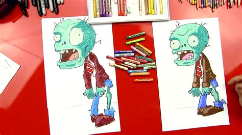 How To Draw A Zombie From Plants Vs Zombies