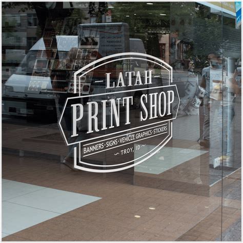 Storefront Window Vinyl Latah Print Shop