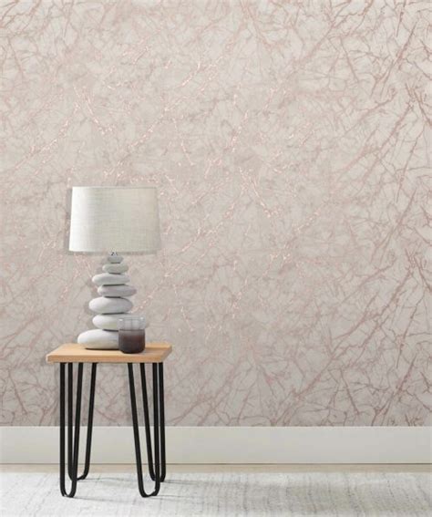 Fractal Geometric Marble Wallpaper Rose Gold Fd42264 Wallpaper Sales