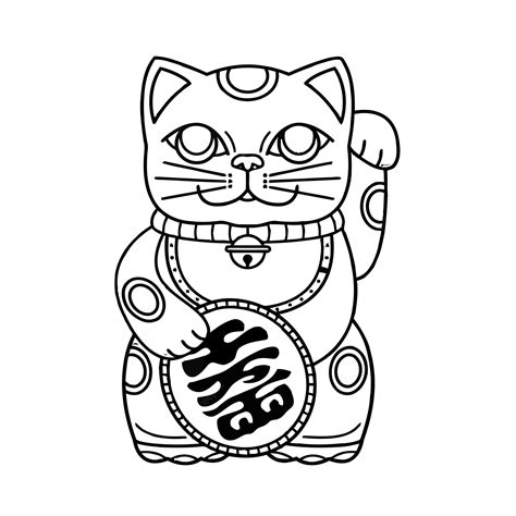 Lucky Cat Coloring Pages