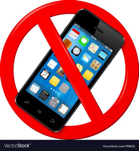 Used electronic as well as dealing with brand new ones. Do not use mobile phone sign Royalty Free Vector Image