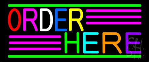 Order Here Neon Sign Bar Neon Signs Neon Light