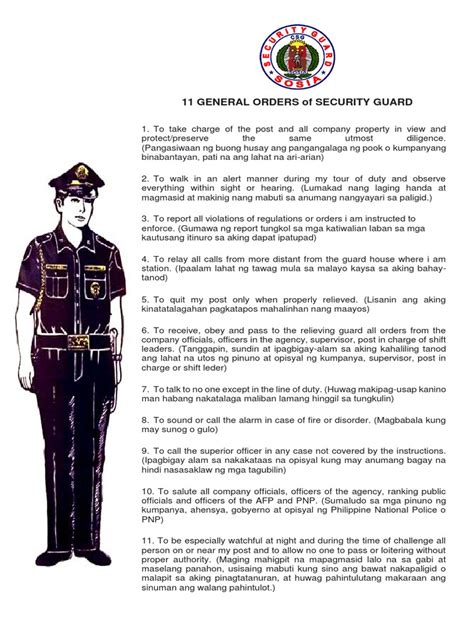 11 General Orders Of Security Guard Pdf
