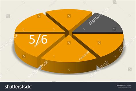 Five Sixths Pie Chart Stock Illustration 1328369909 Shutterstock