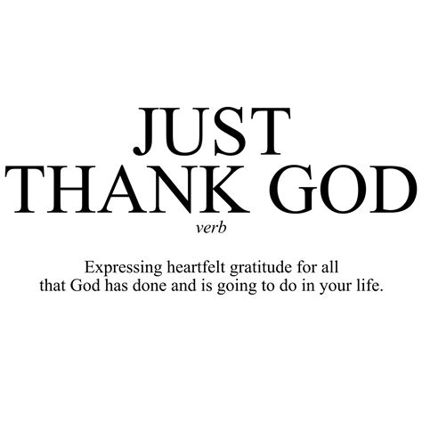 Just Thank God