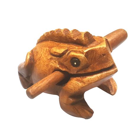 Wood Frog Guiro Rasp Wooden Handcraft Musical Instrument Tone Block