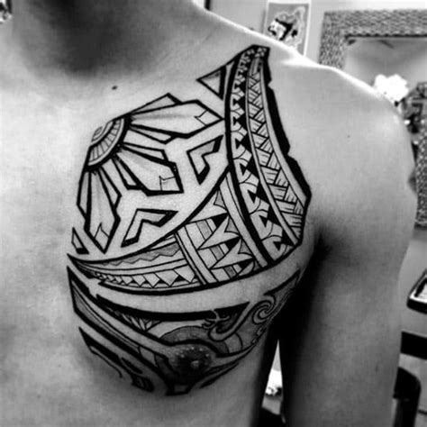 35 Tribal Chest Tattoo Ideas For Men