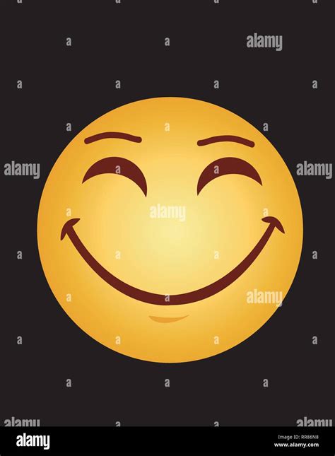 Modern Yellow Laughing Happy Smile Stock Vector Image And Art Alamy