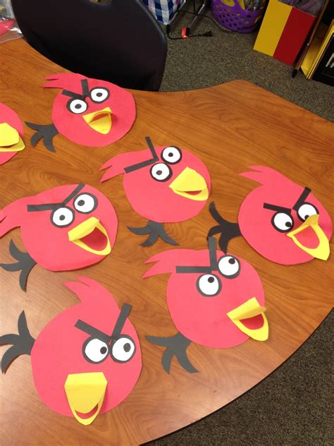 Angry Birds Craft For Practicing Shape Color And Size Lisa Goodell