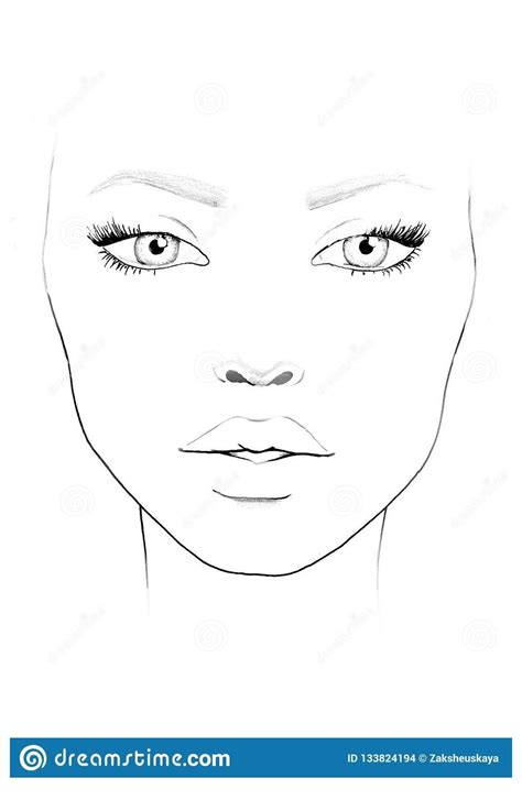 Printable Makeup Artist Face Chart Customize And Print